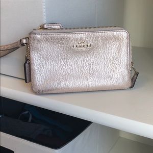 NEW! COACH gold wristlet